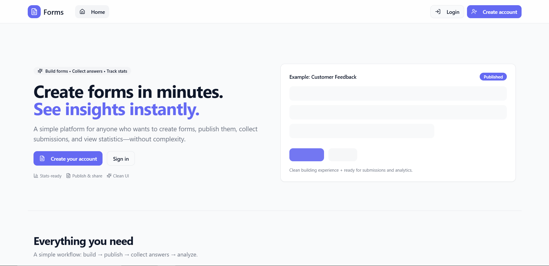 Preview of project Forms